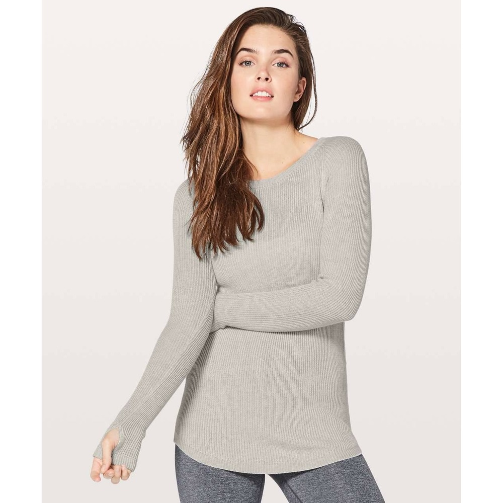 Lululemon Cabin Yogi Long Sleeve Pullover Tencel Cashmere Blend Size 10 Yoga